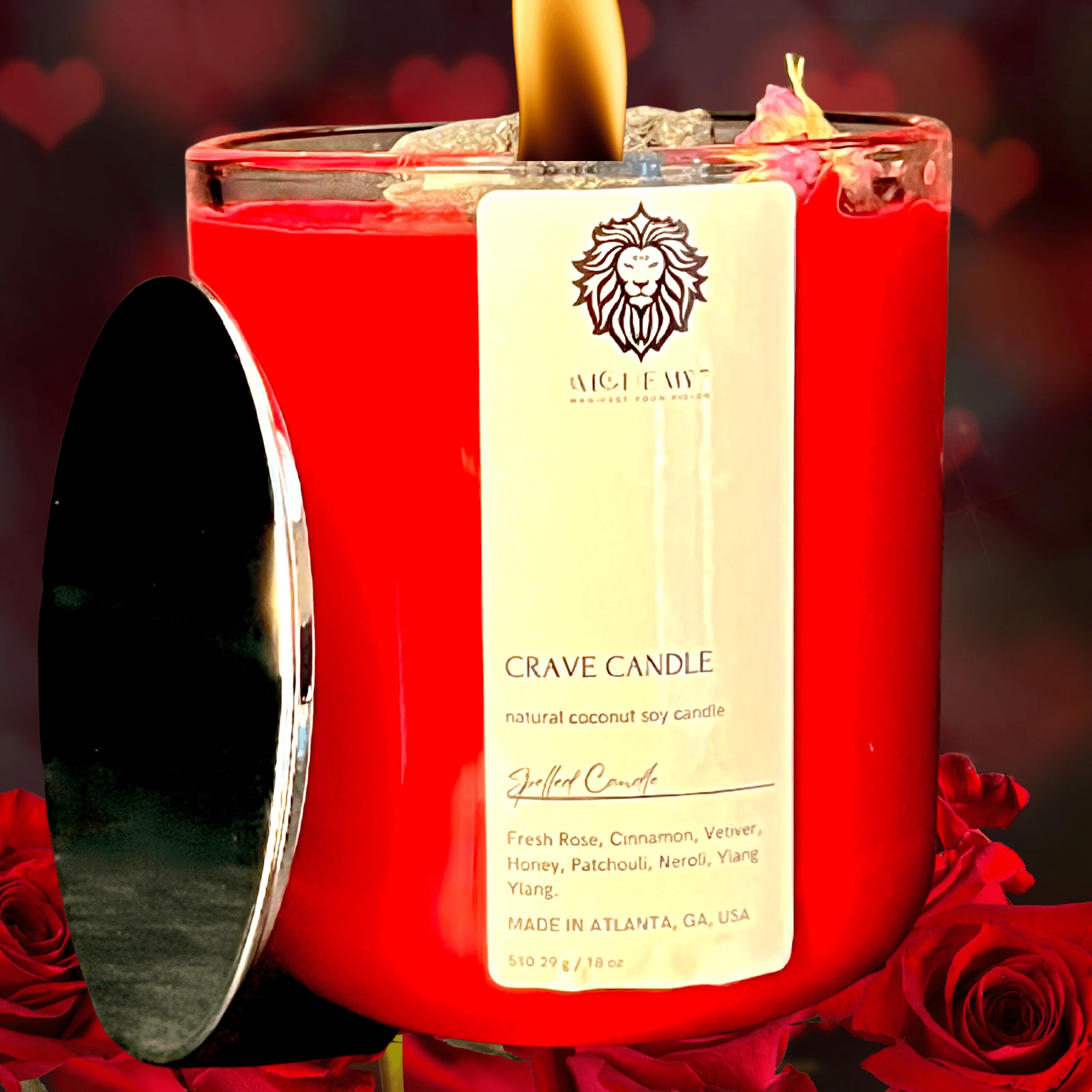 Crave Candle | 18oz Spelled Love Candle | Passion, Lust & Romance - The Haus Of Alchemy