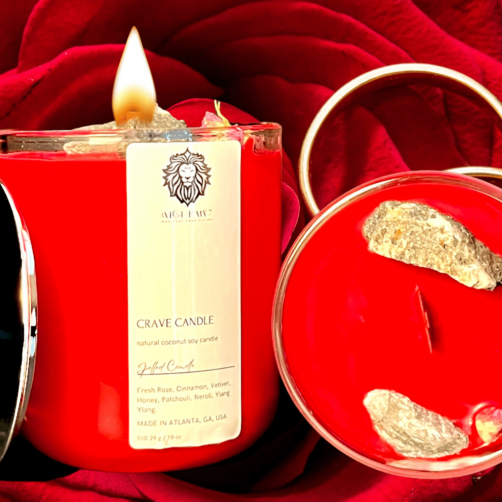 Crave Candle | 18oz Spelled Love Candle | Passion, Lust & Romance - The Haus Of Alchemy