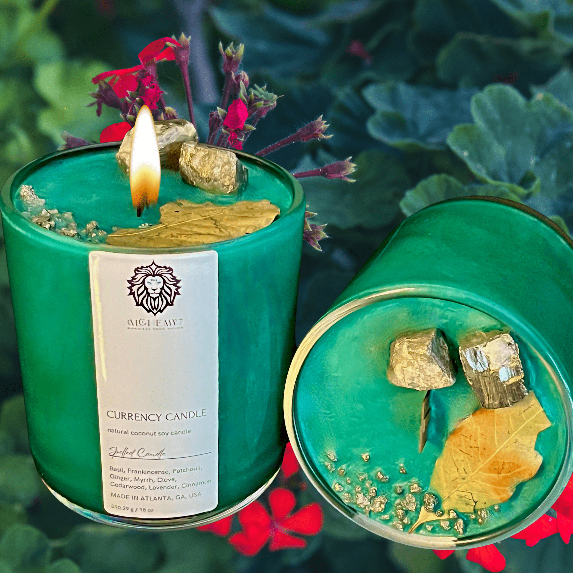 Currency Candle | Spelled Money Candle | Manifest Wealth & Clear Financial Blockages - The Haus Of Alchemy