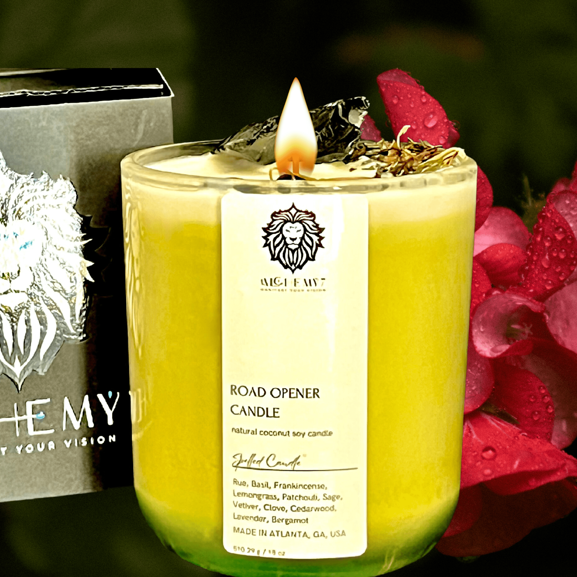 Road Opener Spelled Candle | Call the Gatekeepers, Clear Your Path, Unlock New Opportunities - The Haus Of Alchemy