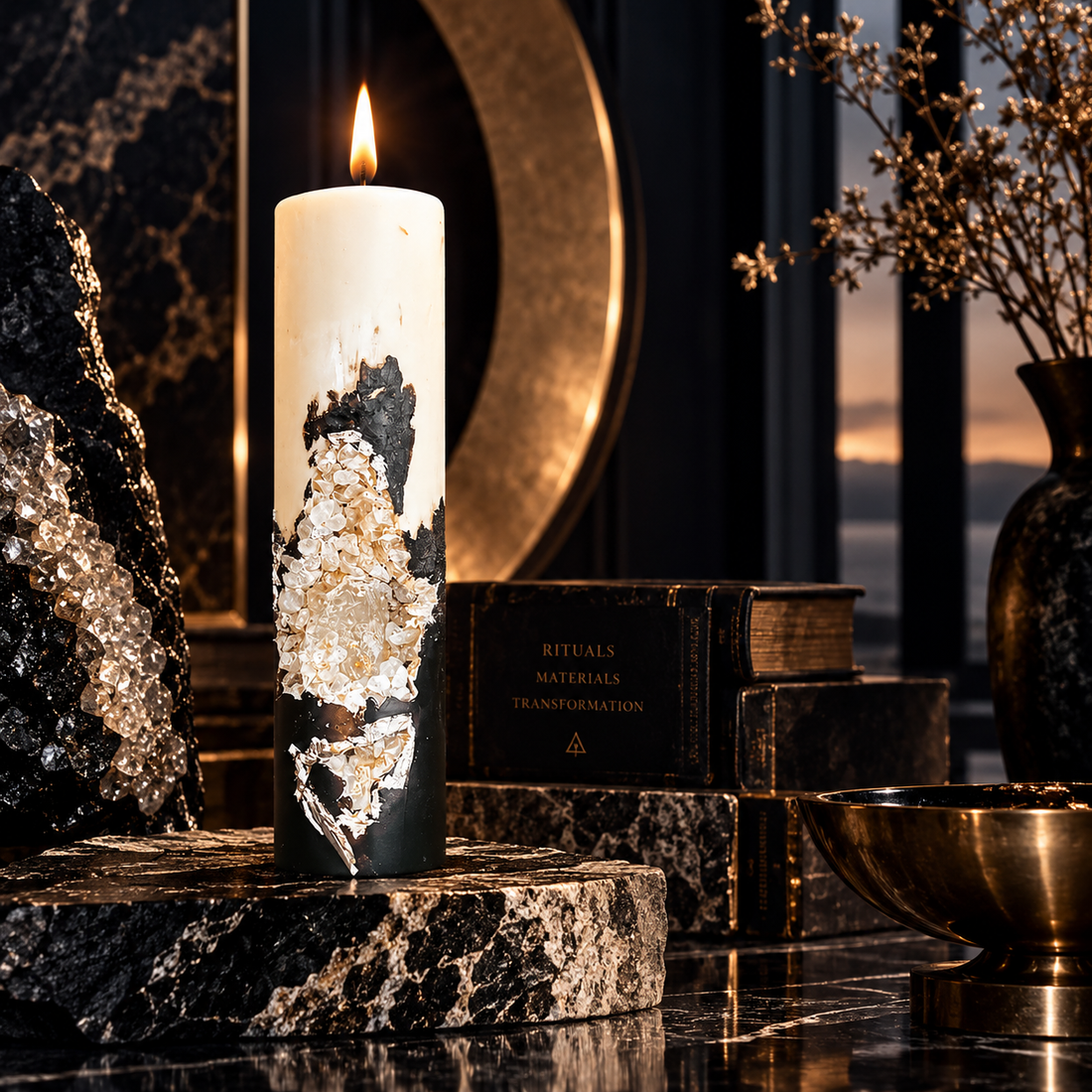 Geode Pillar Candle