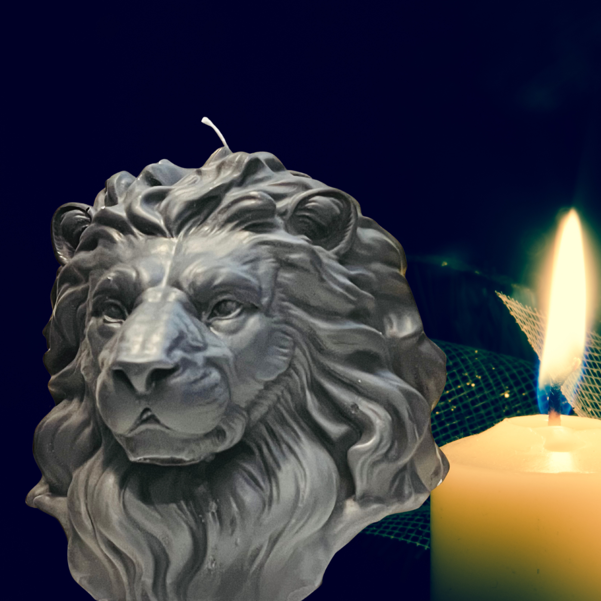 Lion Figural Candle