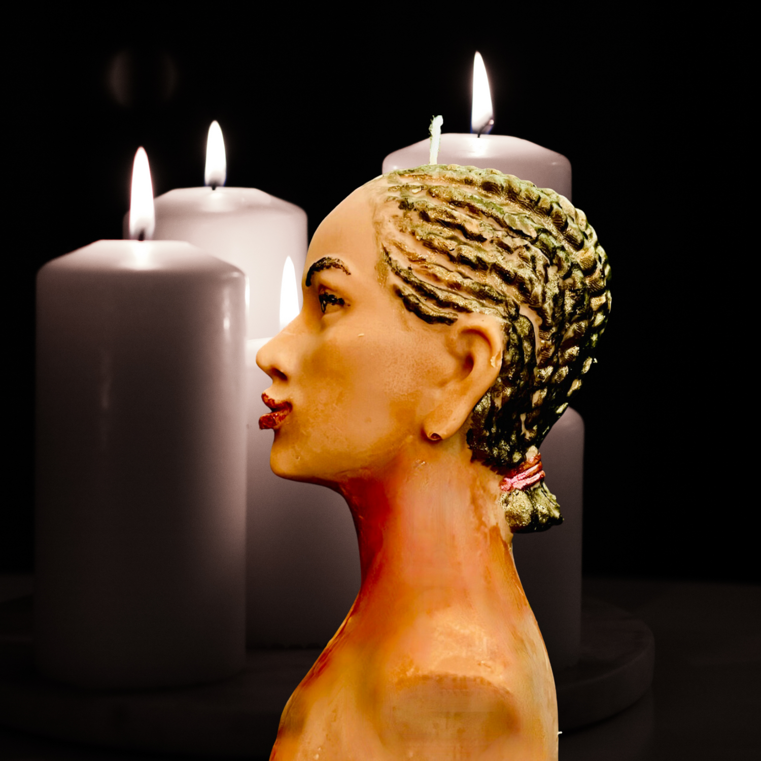 Majestic Goddess Figural Candle