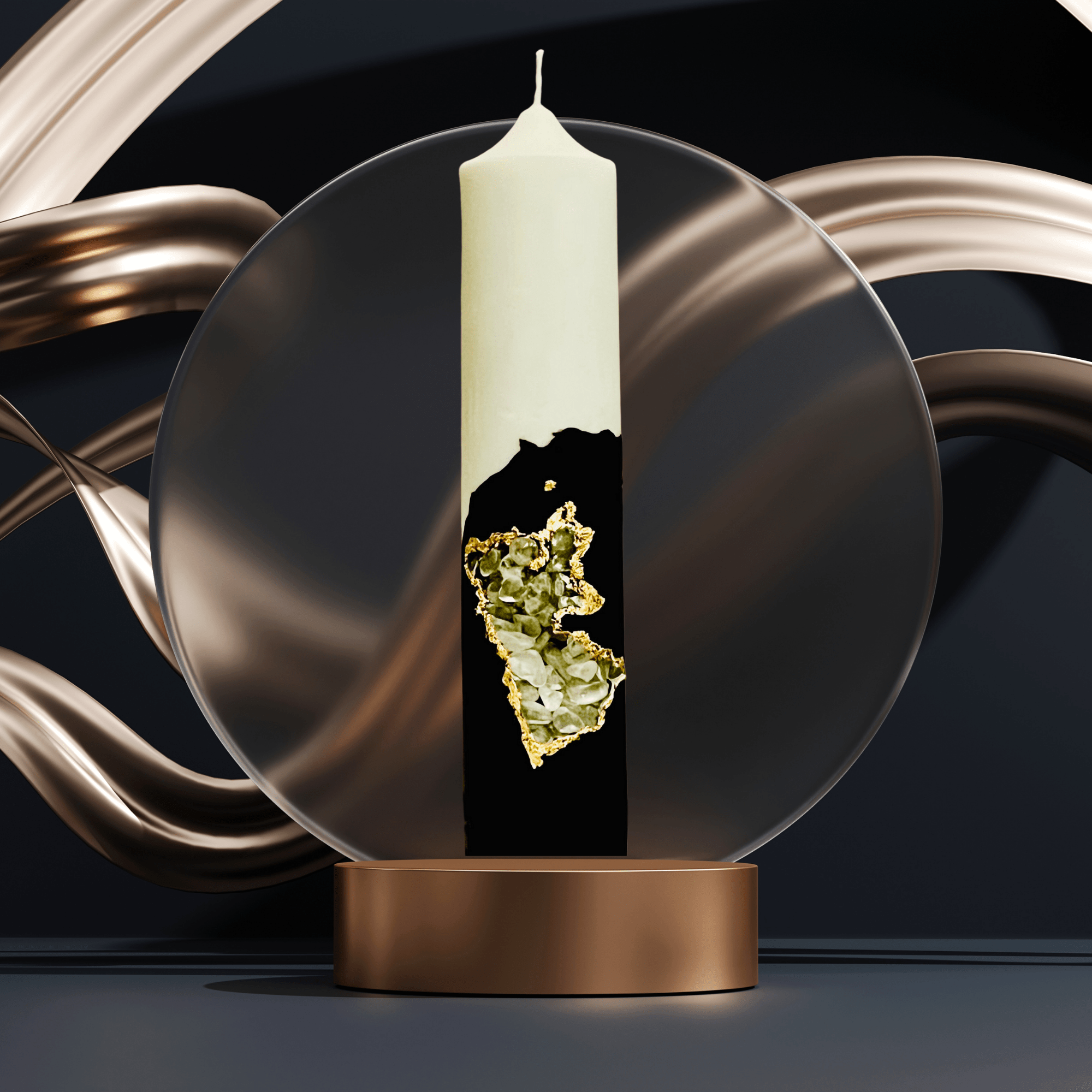 Geode Pillar Candle - The Haus Of Alchemy