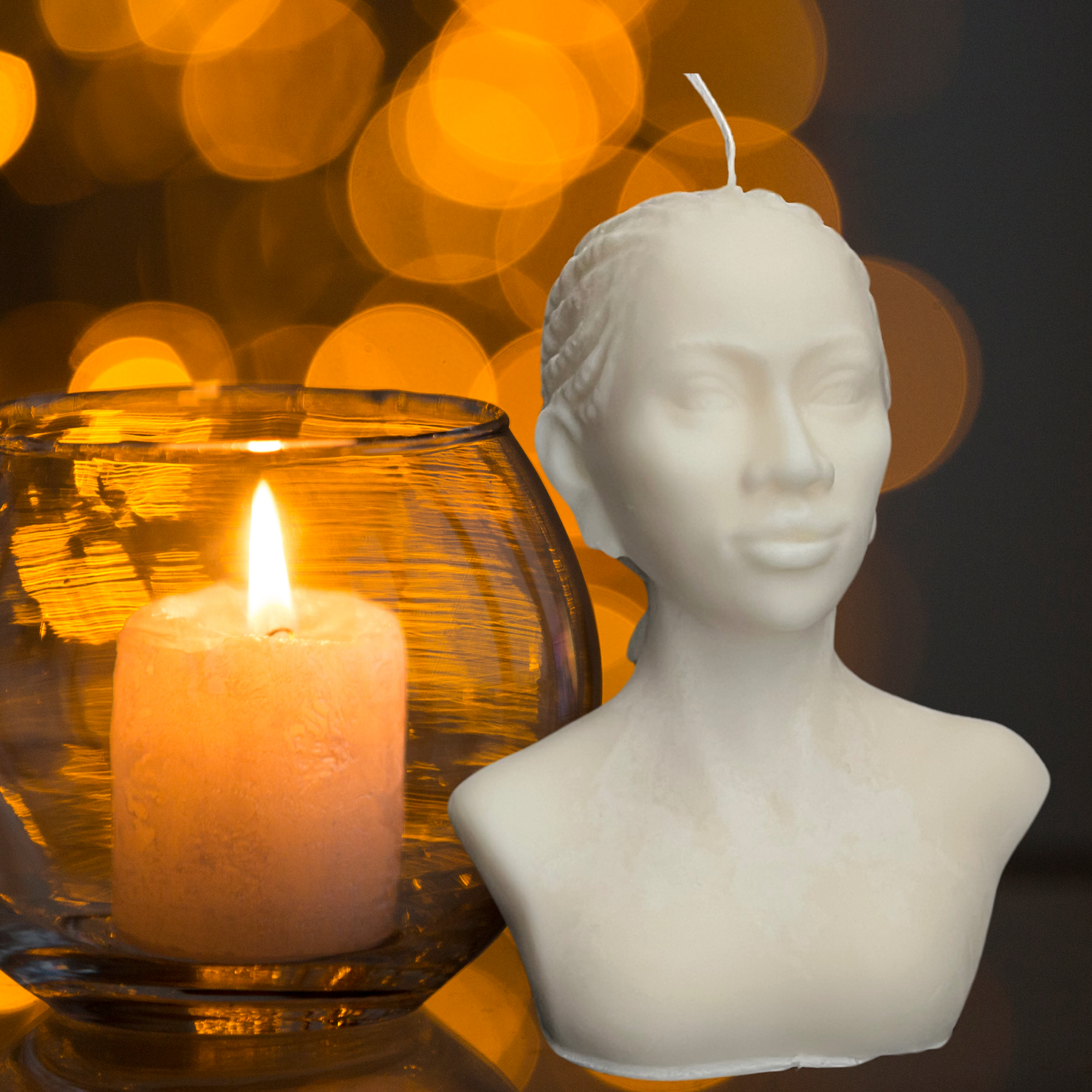 Majestic Goddess Figural Candle