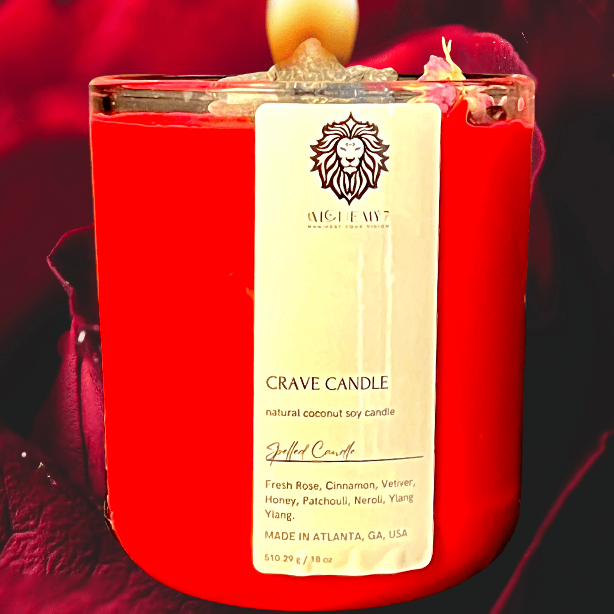 Crave Candle | 18oz Spelled Love Candle | Passion, Lust &amp; Romance - The Haus Of Alchemy