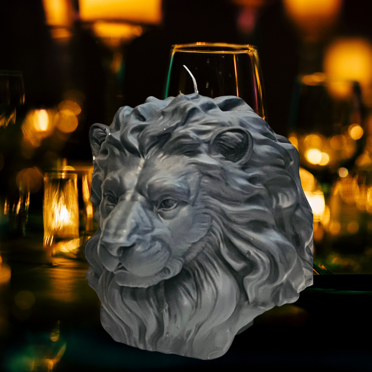 Lion Figural Candle