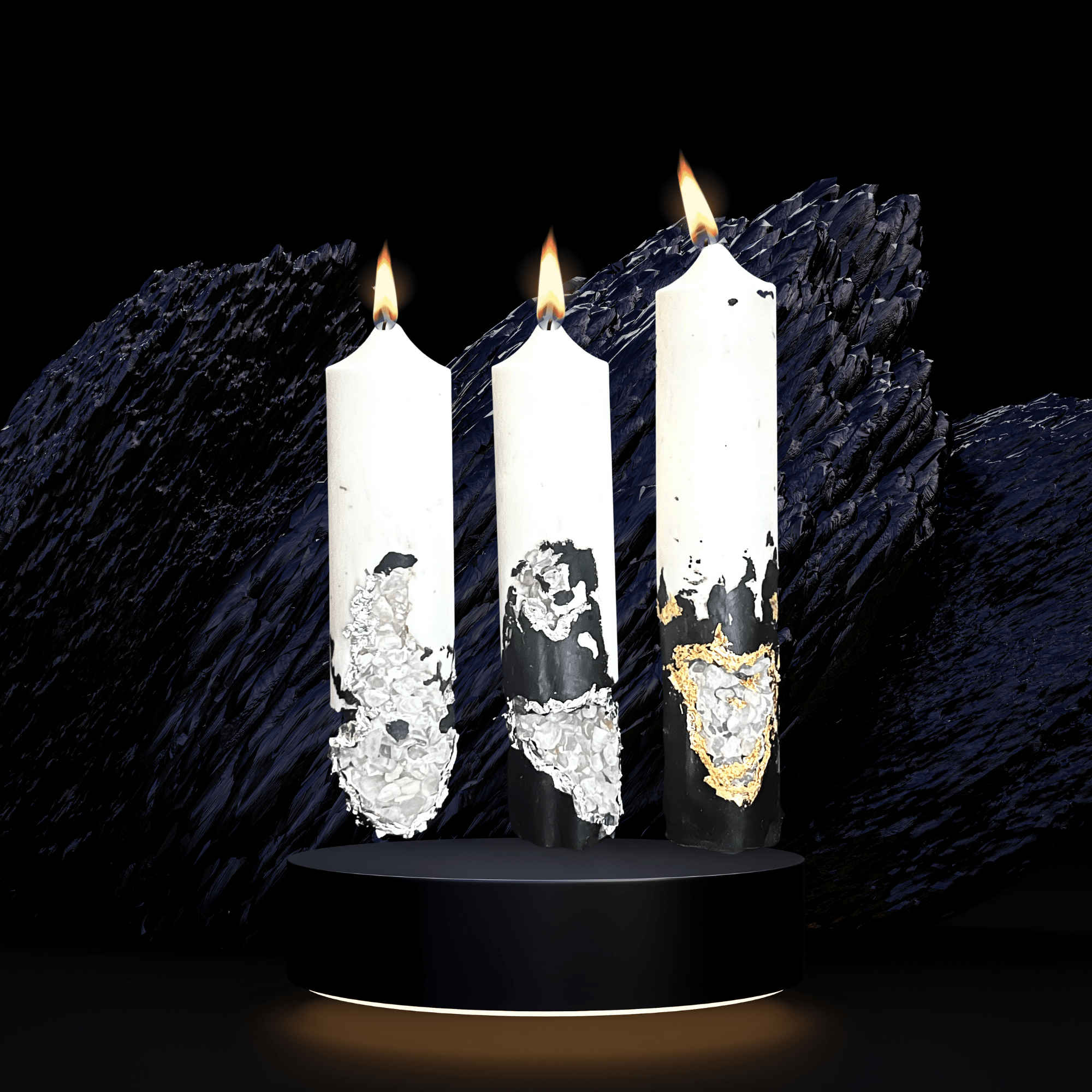 Geode Pillar Candle - The Haus Of Alchemy