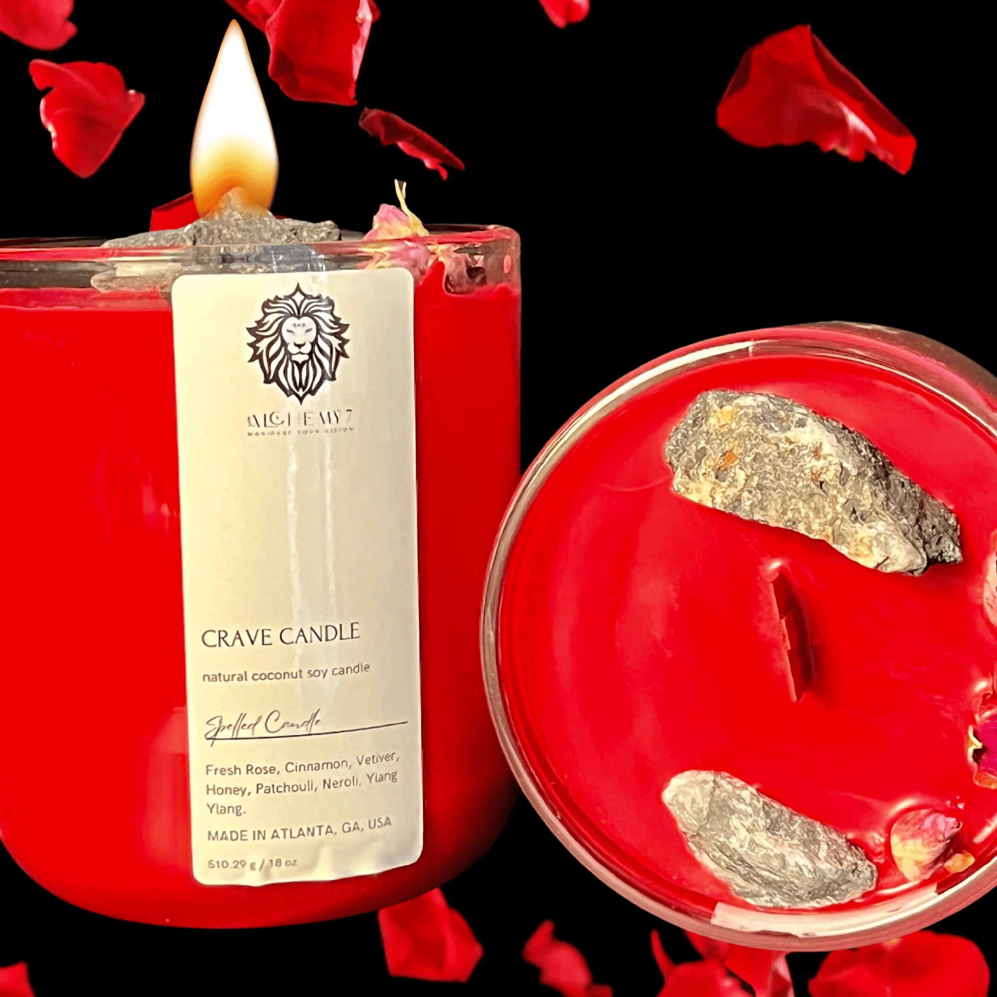 Crave Candle | 18oz Spelled Love Candle | Passion, Lust &amp; Romance - The Haus Of Alchemy
