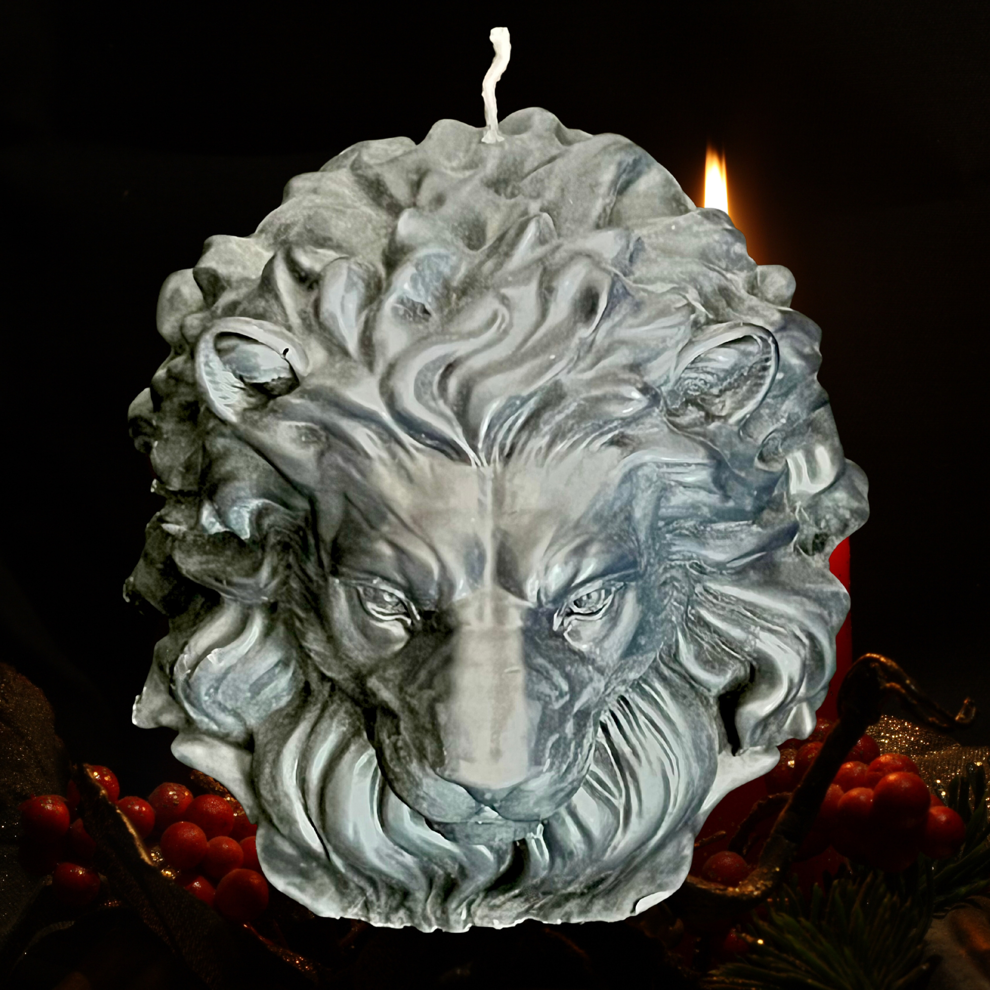 Lion Figural Candle