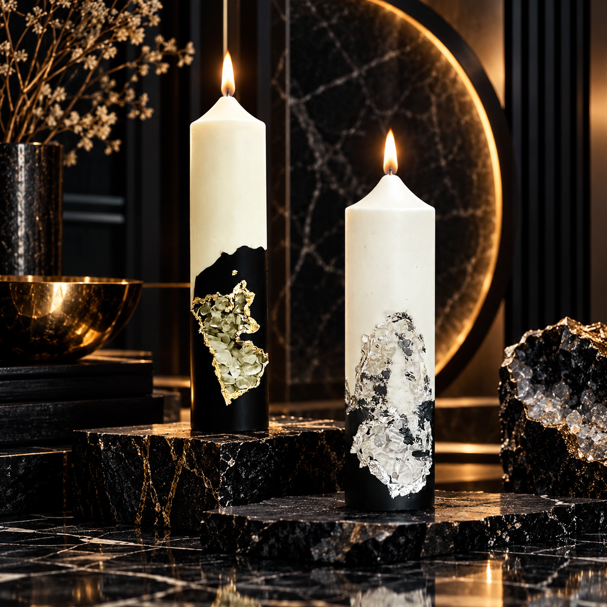 Geode Pillar Candle