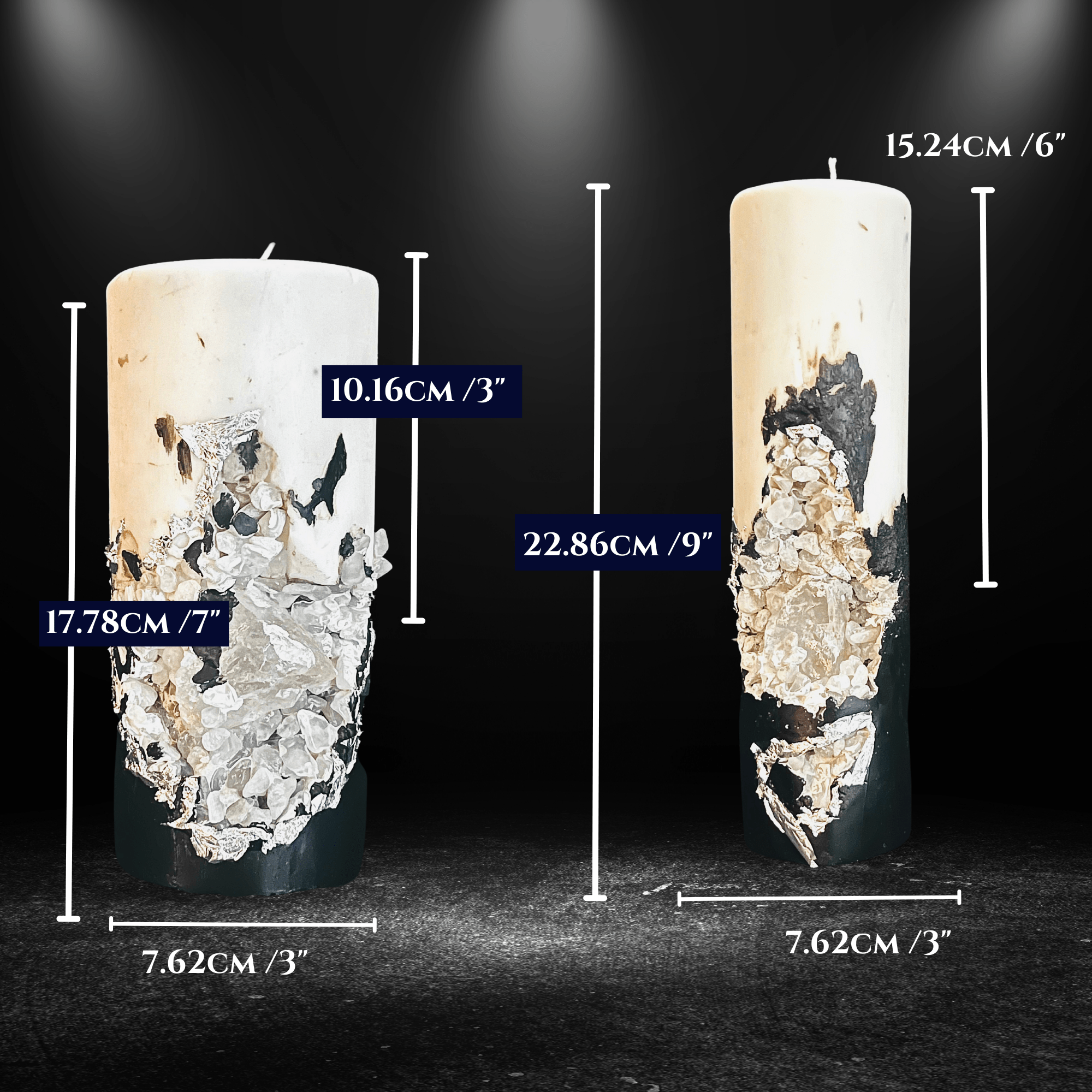 Geode Pillar Candle - The Haus Of Alchemy