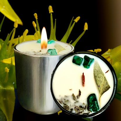 Breathe Intention Mini Candle | Clarity, Sinus Relief &amp; Chakra Healing