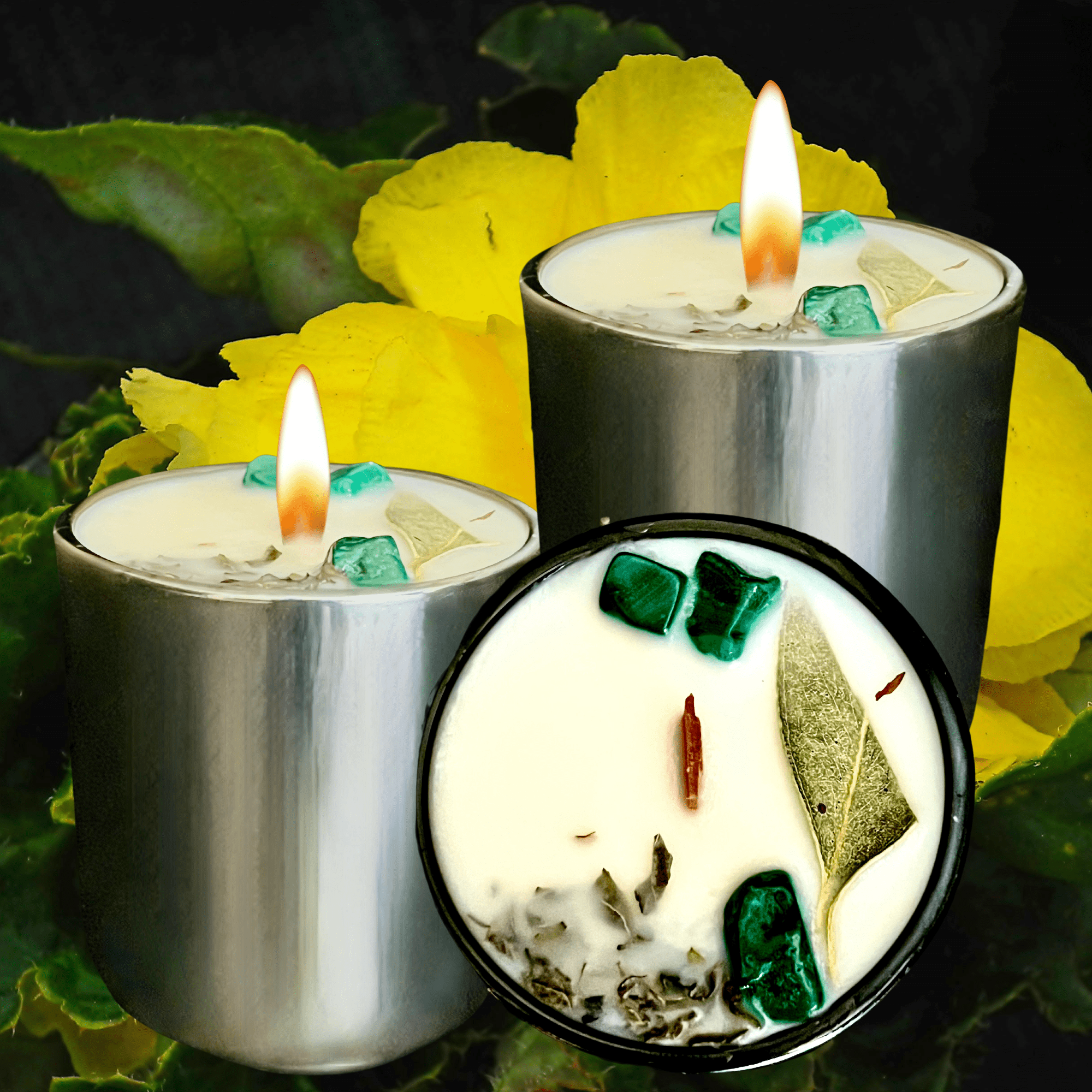 Breathe Intention Mini Candle | Clarity, Sinus Relief &amp; Chakra Healing - The Haus Of Alchemy