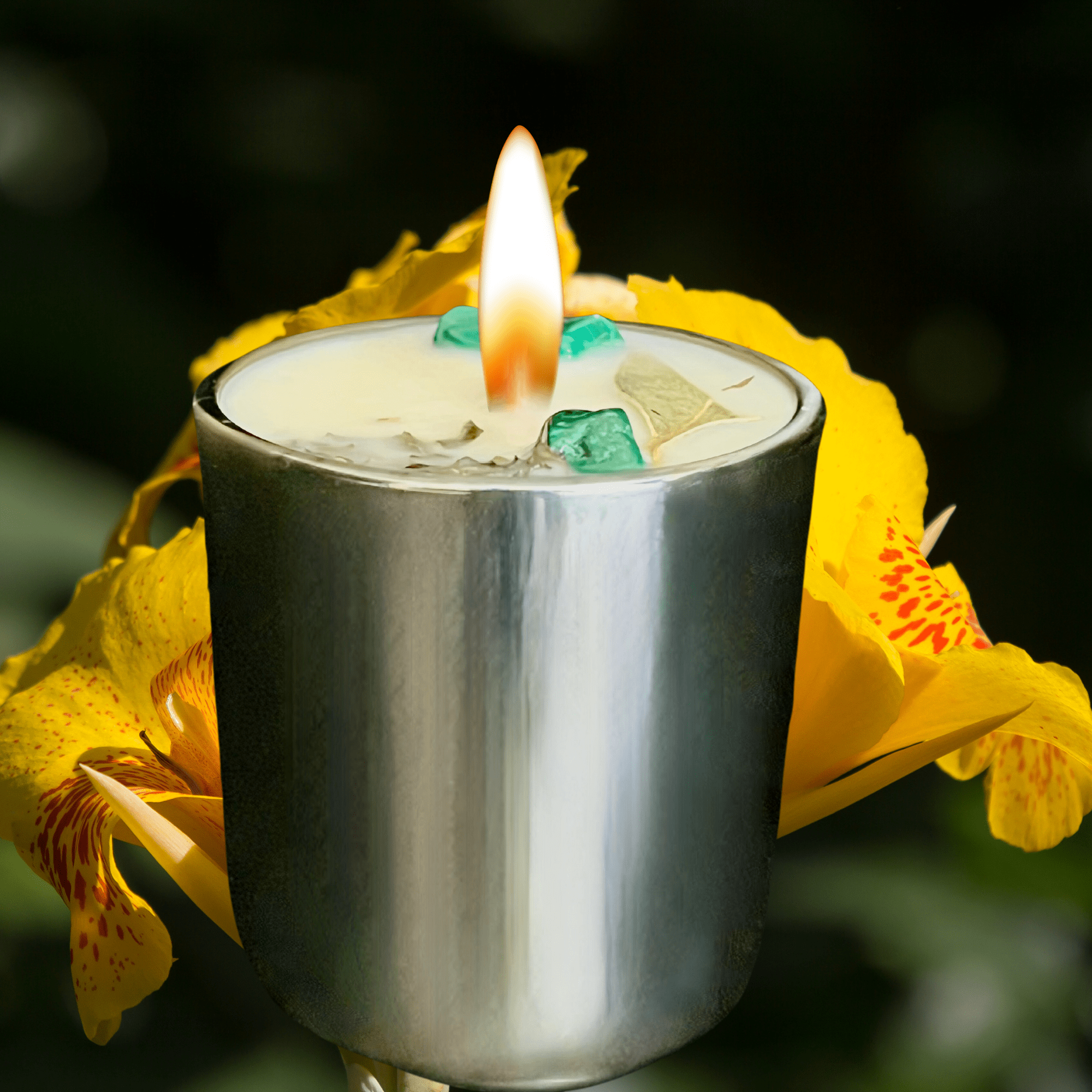 Breathe Intention Mini Candle | Clarity, Sinus Relief &amp; Chakra Healing - The Haus Of Alchemy