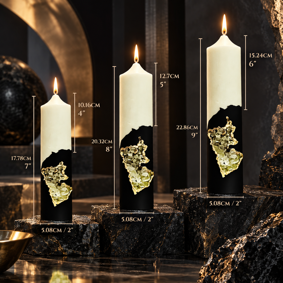 Geode Pillar Candle