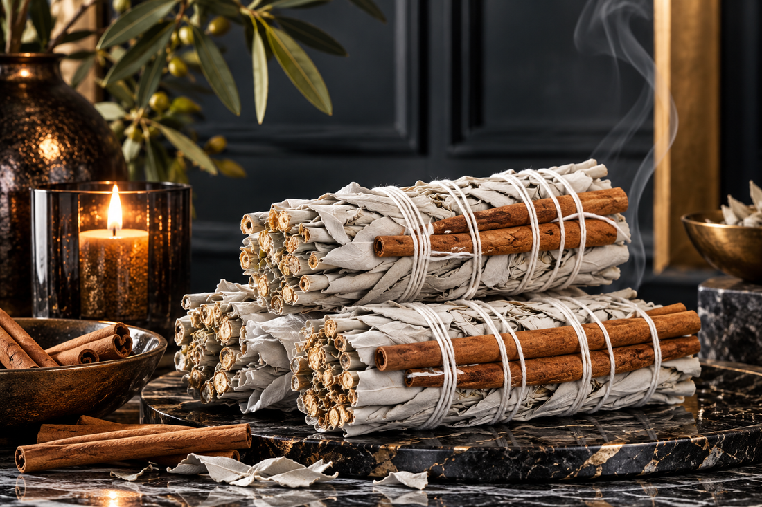 White Sage + Cinnamon Sage Stick