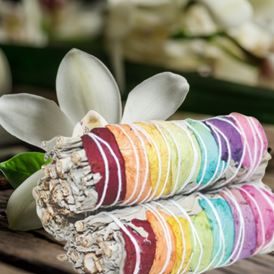 7 Chakra Sage Stick | Balance, Cleanse &amp; Align Your Energy Centers