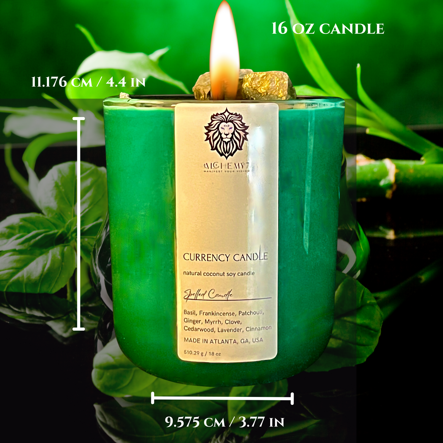 Currency Candle | Spelled Money Candle | Manifest Wealth &amp; Clear Financial Blockages