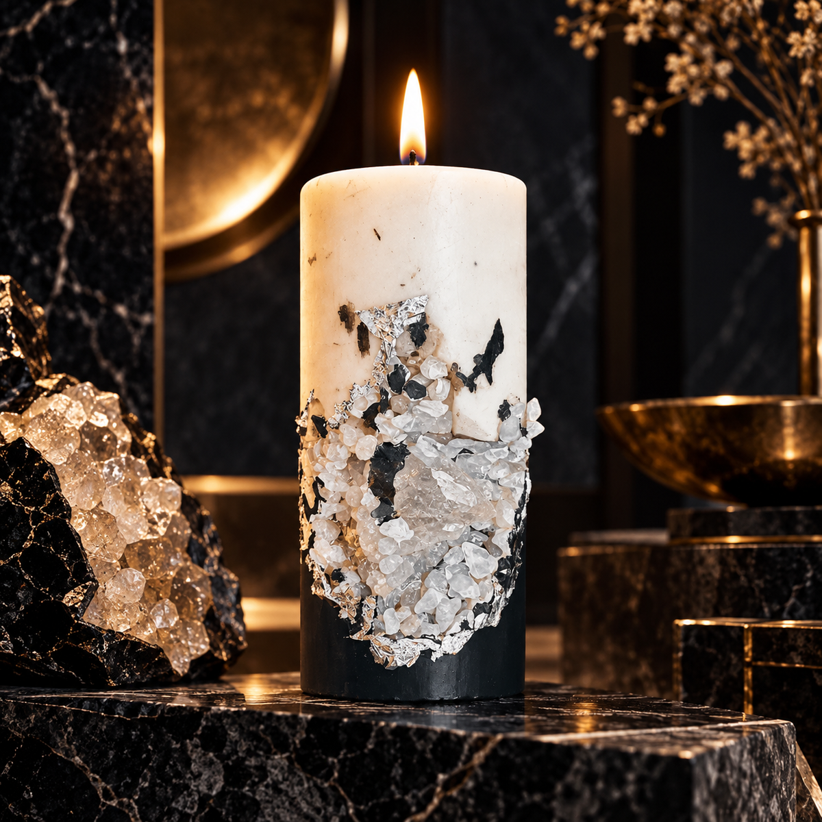 Geode Pillar Candle