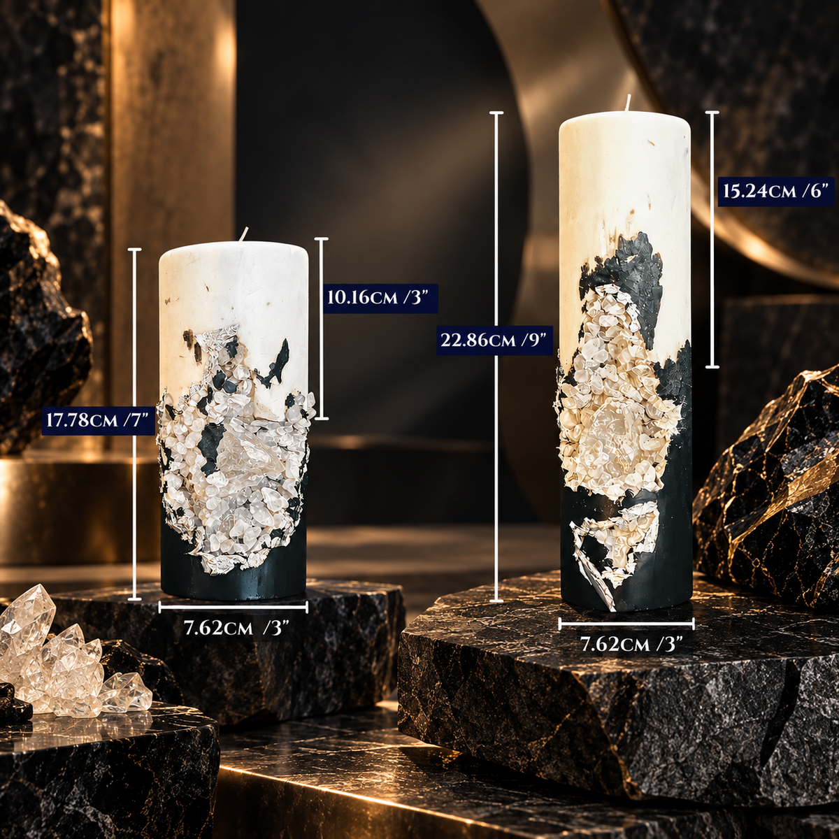 Geode Pillar Candle