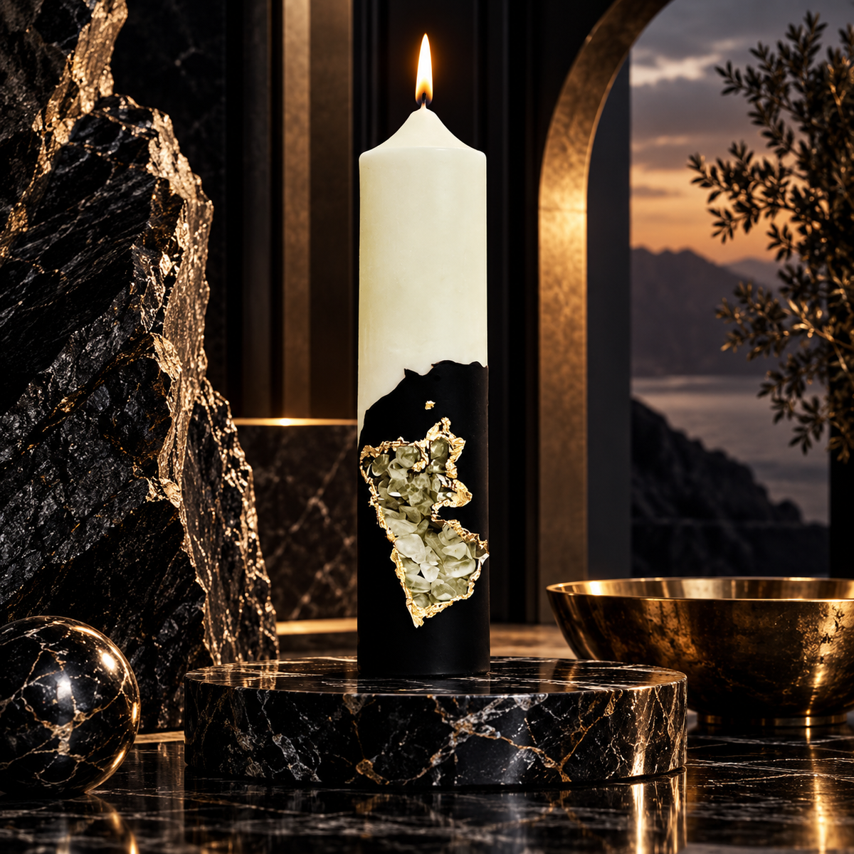 Geode Pillar Candle