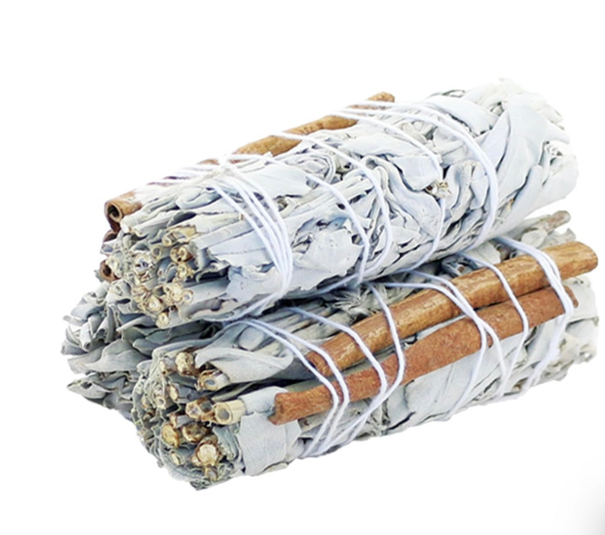 White Sage + Cinnamon Sage Sticks | Abundance, Purification &amp; Positive Energy