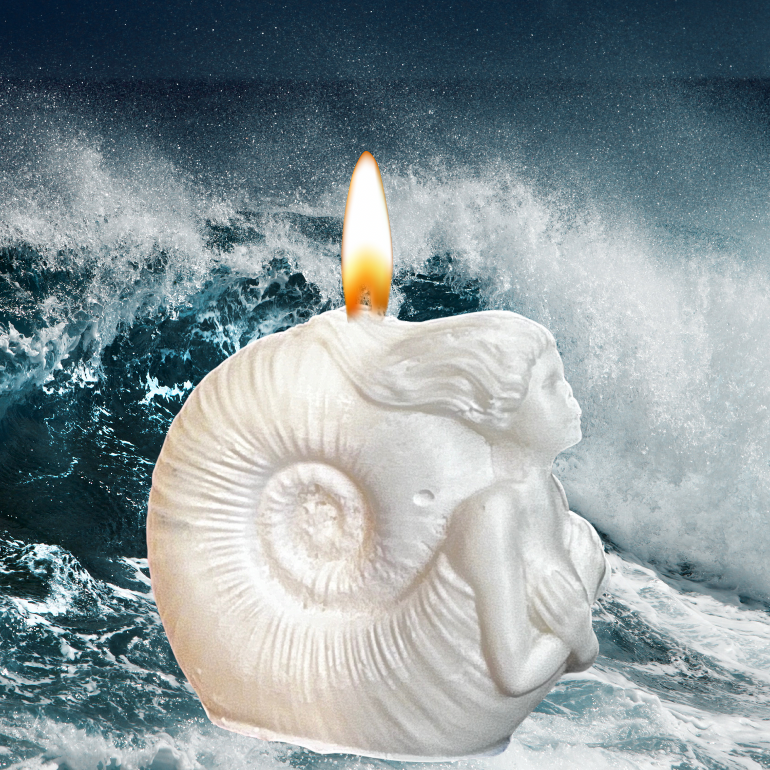 Seaborn Siren Figural Candle