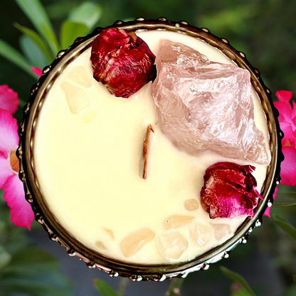 Selfish Intention Candle | Self-Love Ritual | Rose Quartz