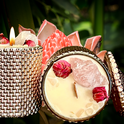 Selfish Intention Candle | Self-Love Ritual | Rose Quartz