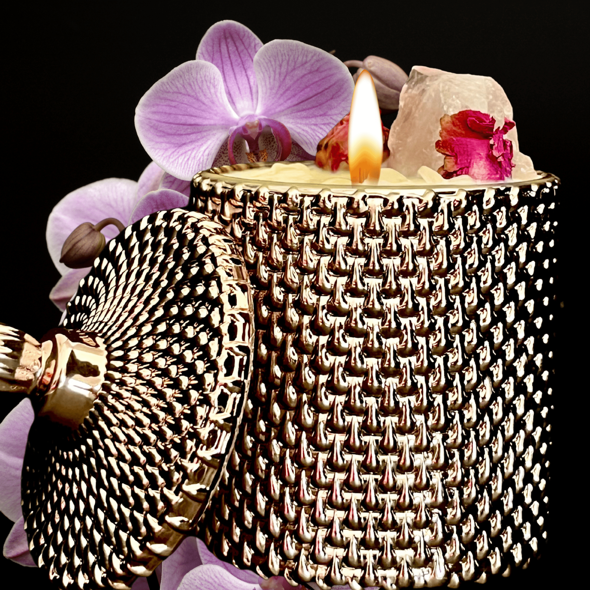 Selfish Intention Candle | Self - Love Ritual | Rose Quartz - The Haus Of Alchemy