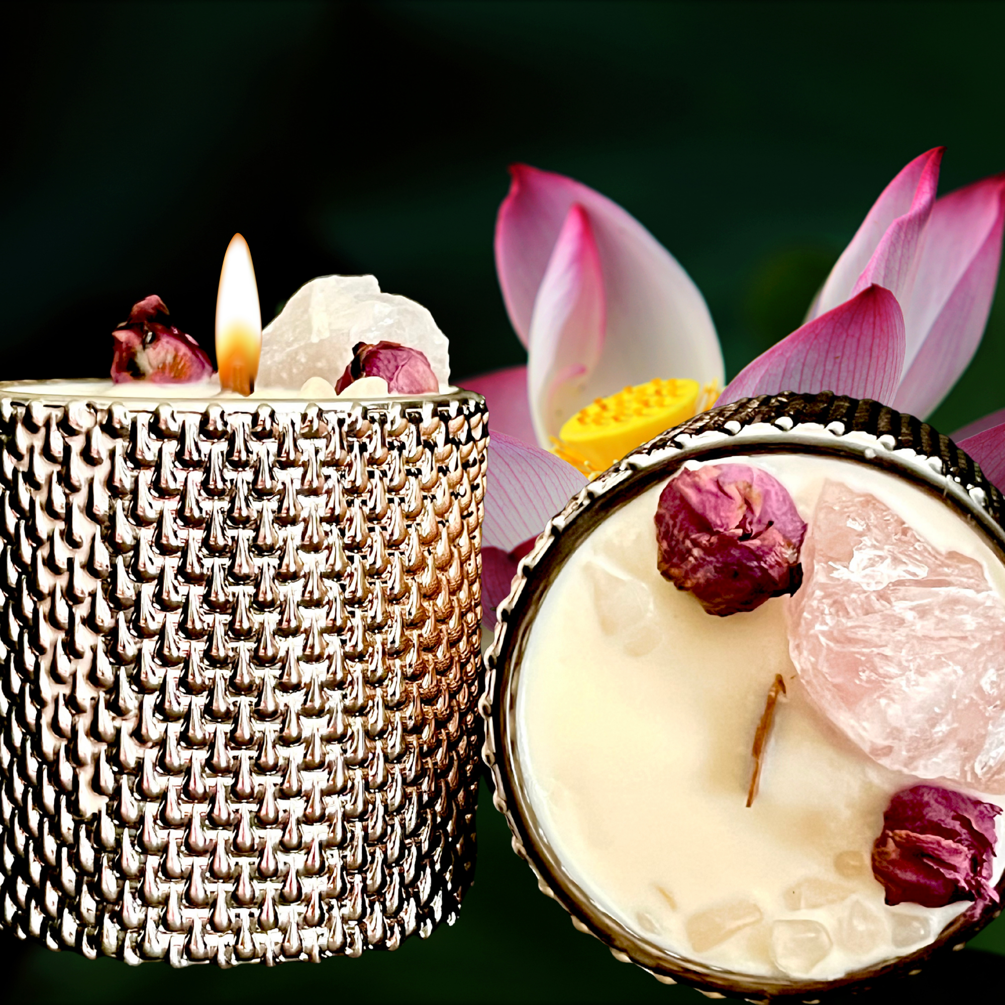 Selfish Intention Candle | Self-Love Ritual | Rose Quartz