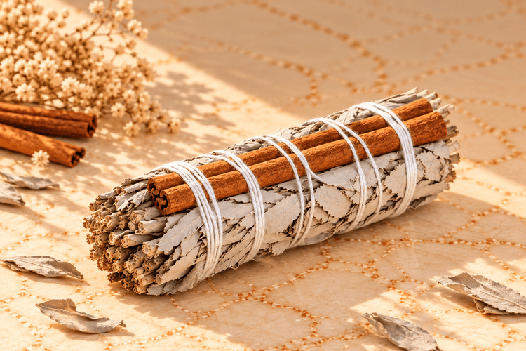 White Sage + Cinnamon Sage Stick