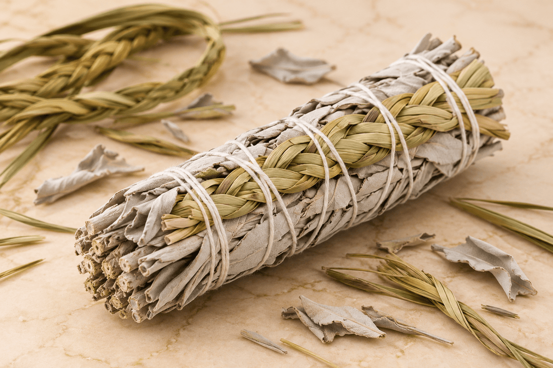 White Sage + Sweetgrass Sage Stick - Haus Of Alchemy
