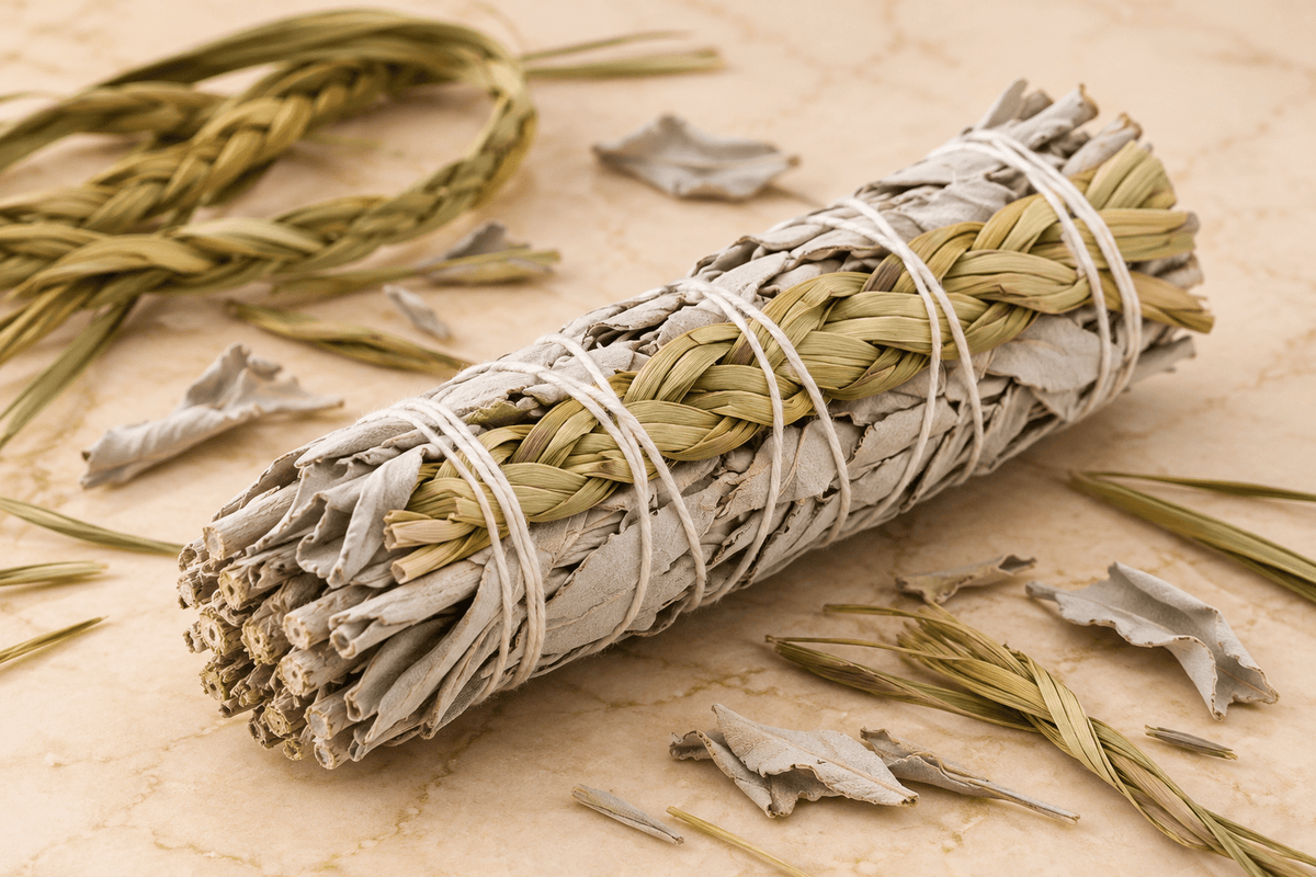 White Sage + Sweetgrass Sage Stick - Haus Of Alchemy